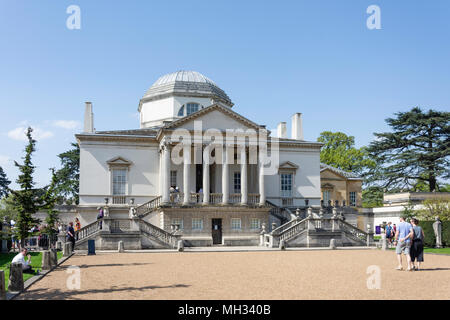 Xviii secolo Chiswick House e giardini, Burlington Lane, Chiswick, London Borough di Hounslow, Greater London, England, Regno Unito Foto Stock