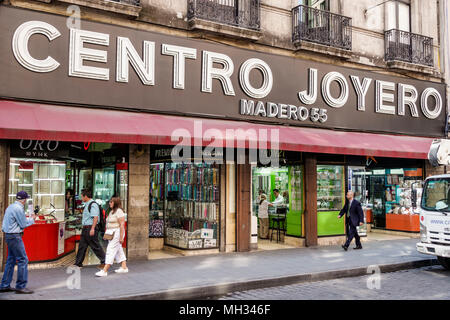 Città del Messico, Messico, etnia ispanica latino-latina, centro storico, Avenida Francisco Madero, strada pedonale, Centro Joyero, centro commerciale di gioielli Foto Stock