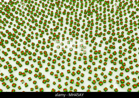 Varie avvolto confezioni regalo, 3d sfondo Foto Stock