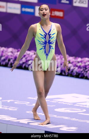 Moťka Kijima, Aprile 30, 2018 Piscina artistica : la 94th Giappone artistico Nuoto Campionati Open 2018 Assolo finale libero a Tatsumi International centro nuoto, Tokyo, Giappone. Credito: Sho Tamura AFLO SPORT/Alamy Live News Foto Stock