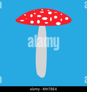 Fungo fly agaric illustrazione vettoriale Illustrazione Vettoriale