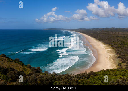 Tallow Beach nella Baia di Byron, Nuovo Galles del Sud, Australia Foto Stock