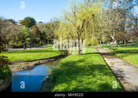 Il premiato Trenance Gardens a Newquay in Cornovaglia. Foto Stock