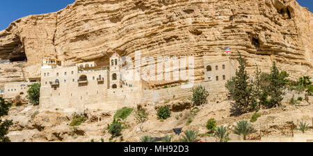 Il monastero di San Giorgio di Choziba Judaean nel deserto vicino a Gerico in Terra Santa, Israele Foto Stock