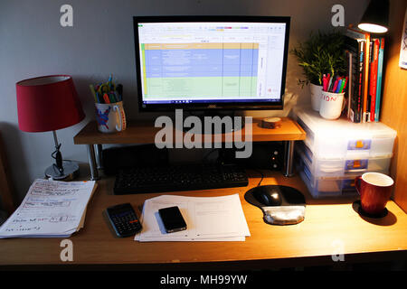 Student Desk configurazione spaziale Foto Stock