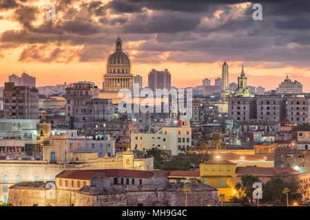 L'Avana, Cuba skyline del centro. Foto Stock