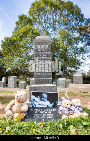 Il cimitero di Titanic. Luogo nella città di Halifax in Canada dove le vittime del naufragio furono sepolti. Foto Stock