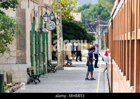 Il tram de Soller, Mallorca Foto Stock