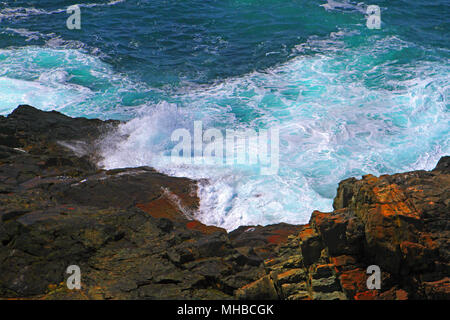 Oceano atlantico turbolenza, Terranova, Canada Foto Stock