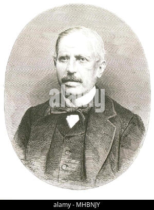 Estanislao Figueras y de Moragas (1819 - 1882), politico spagnolo che ha servito come il primo presidente della Prima Repubblica Spagnola nel 1873 Foto Stock