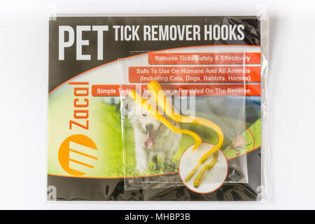 Pacchetto contenente due tick remover ganci Foto Stock