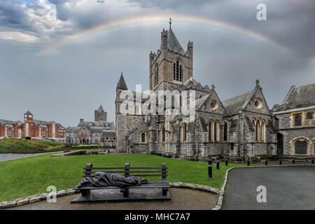 La cattedrale di Christ Church a Dublino, Irlanda. Foto Stock