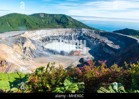 Vulcano Poas in Costa Rica Foto Stock