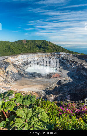 Vulcano Poas in Costa Rica Foto Stock