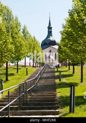 Chiesa del pellegrinaggio di San Giovanni di Nepomuk dichiarata patrimonio Worls sito Foto Stock