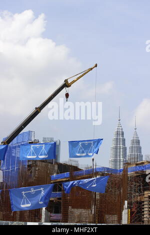 Malaysian elezioni generali 2018 campagne di Kuala Lumpur in Malesia Foto Stock