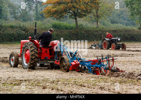 Le operazioni di aratura corrispondono Foto Stock