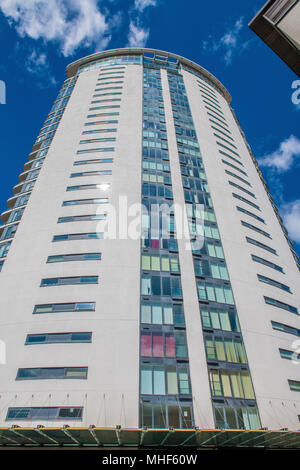 La torre chiave meridiano Swansea Marina South Wales Foto Stock