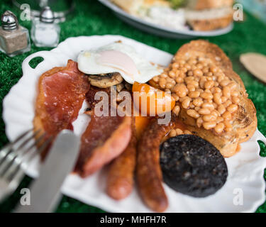 La completa prima colazione inglese Foto Stock