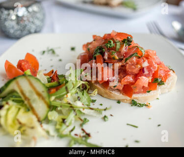 Cucina italiana nel ristorante Foto Stock