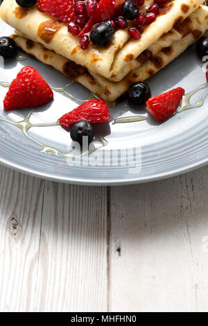 Deliziosa crepes sano per la prima colazione Foto Stock