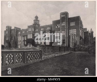 Hatfield House, durante l'ultima parte di Henry VIII. il suo regno, fu la residenza del Principe Edoardo, successivamente Edward VI. Egli con… Foto Stock