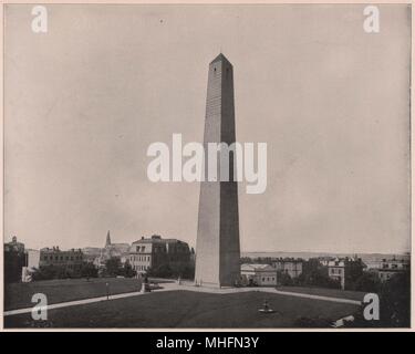 Monumento di Bunker Hill, nei pressi di Boston, massa Foto Stock