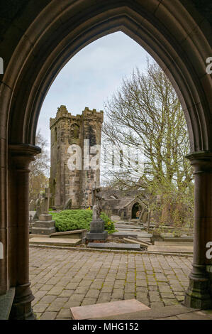 San Tommaso Apostolo Chiesa, Heptonstall rovina Foto Stock