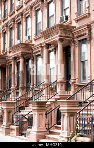 La scala principale di New York Harlem edifici Foto Stock