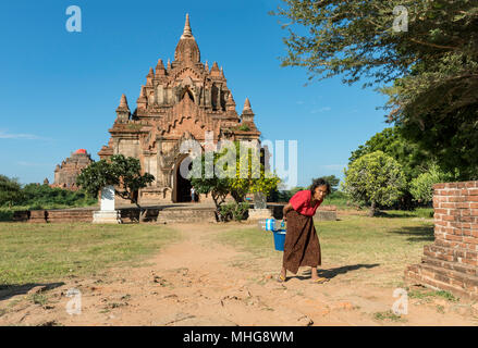 Tha Beik Hmauk Gu Hpaya (Thabeik Hmauk tempio) a Bagan, Myanmar (Birmania) Foto Stock