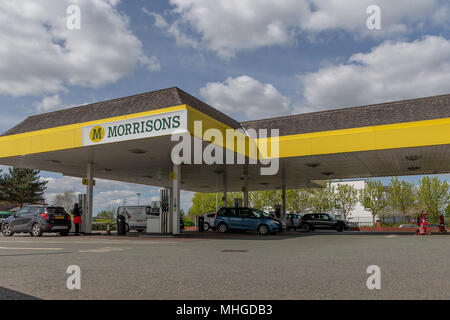 Morrisons supermercato in Stockton Heath, vicino a Warrington, Cheshire, Inghilterra, Regno Unito il 30 aprile 2018 Foto Stock