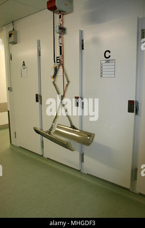 Public Morgue, corpo umano frigoriferi, Università di Hull insegnamento Hospitals NHS Trust Foto Stock