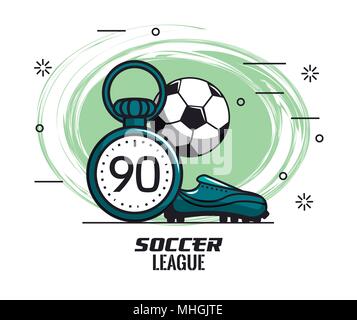Torneo di Soccer League Illustrazione Vettoriale