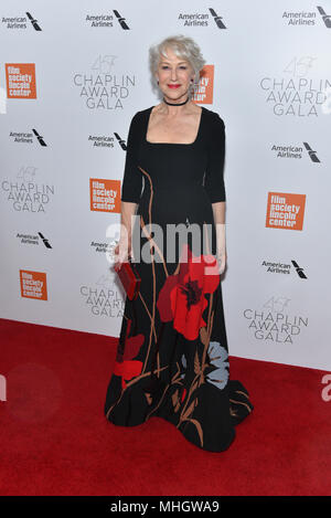 Helen Mirren assiste il quarantacinquesimo Chaplin Award Gala a Alice Tully Hall, Lincoln Center il 30 aprile 2018 a New York City. Foto Stock