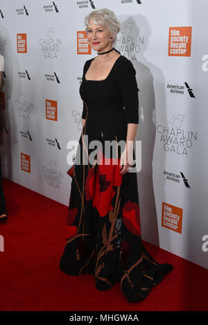 Helen Mirren assiste il quarantacinquesimo Chaplin Award Gala a Alice Tully Hall, Lincoln Center il 30 aprile 2018 a New York City. Foto Stock