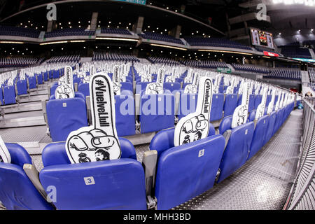 Centro Wizink, Madrid, Spagna. Xxv Aprile, 2018. La Turkish Airlines Eurolega di basket, Real Madrid Baloncesto contro il Panathinaikos Superfoods Atene; Il Wizink stadium Credito: Azione Sport Plus/Alamy Live News Foto Stock