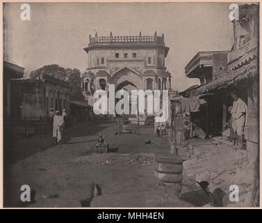 Cancello a Lucknow, India Foto Stock