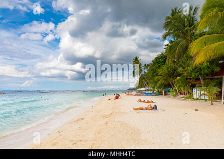 Alona Beach Bohol filippine il 20 aprile 2018 la struttura Alona Beach Foto Stock
