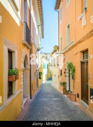 Toffia, borgo rurale in provincia di Rieti Lazio, Italia. Foto Stock