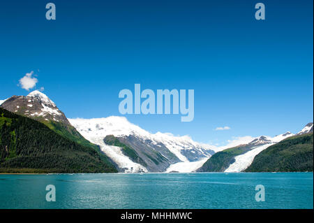 Alaska Prince William Sound 17 crociera sul ghiacciaio grande vista panoramica Foto Stock