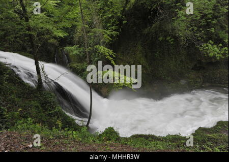 Delle Marmore rientrano in Umbria Italia Foto Stock