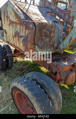 Relitto di un vecchio escavatore scartati Foto Stock