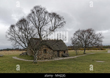 Drummossie Moor a Culloden scena nel 1746 di Gran Bretagna ultima guerra civile battaglia. Foto Stock