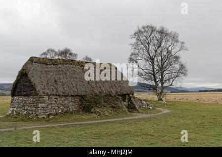 Drummossie Moor a Culloden scena nel 1746 di Gran Bretagna ultima guerra civile battaglia. Foto Stock