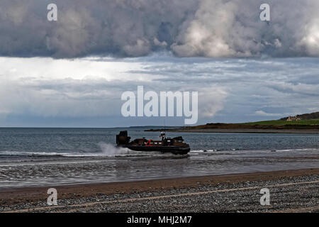 La British Royal Marines assault hovercraft Foto Stock