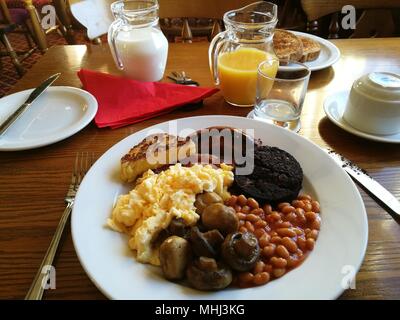 Inglese completa prima colazione cotta Foto Stock