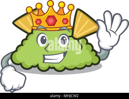 Re guacamole mascotte stile cartone animato Illustrazione Vettoriale