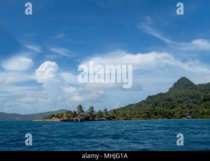 Remote isole tropicali di Truk Lagoon nel Pacifico del Sud Foto Stock