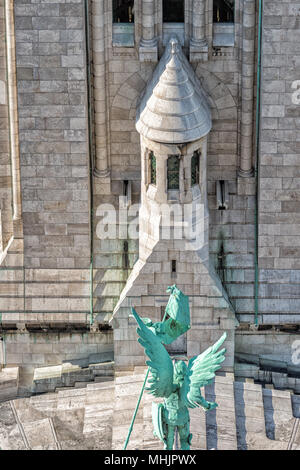 Parigi montmatre retro della chiesa vista aerea Foto Stock