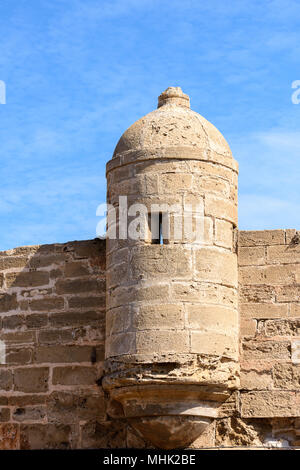 Cittadella fortificata e pareti in Essouira Marocco Foto Stock